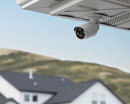 Home security camera as part of smart home security measures.